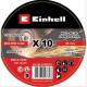 Disco de corte inox metal 115 X 1 MM 10 uds