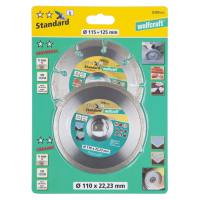 Set de 2 discos diamantados Wolfcraft 100X22,23 MM