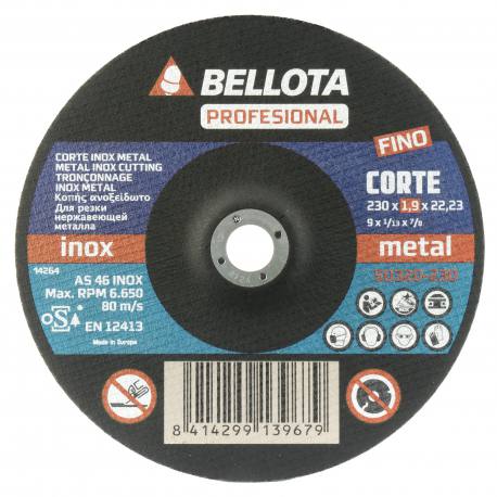 Disco inox profesional Bellota 230X1,9X22,2