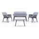 Set de mesa con dos sillas y sofa Idea Paros color blanco y gris