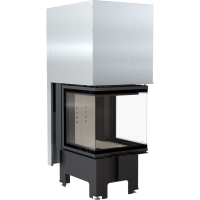 Chimenea de leña de acero Kratki NBC 8Kw con puerta guillotina