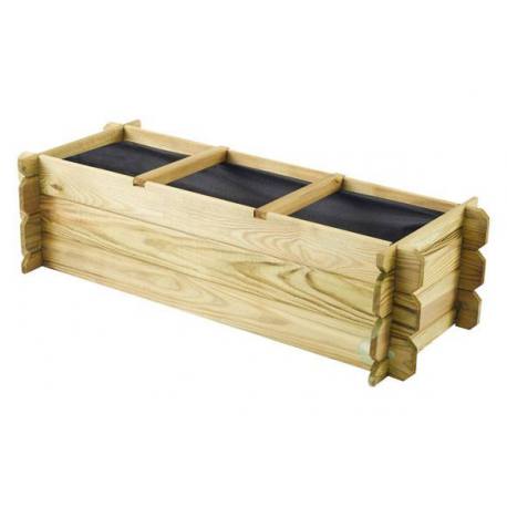 Huerto Urbano de madera Geotextil 190 L 140 x 40 x 60 cm