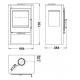 Estufa de leña Panadero Ecodesign Coral 5,5 kW