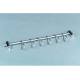 Colgador en barra para pared inox 50 cm con 10 ganchos