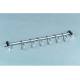 Colgador en barra para pared inox 50 cm con 10 ganchos