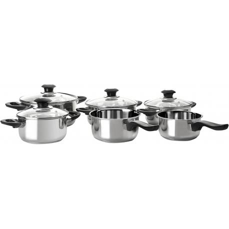 Batería de cocina 12 piezas de inox Ibili Optima