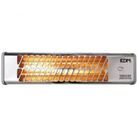 Estufa para baño de cuarzo 2 barras de cromo 600/1200W