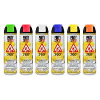 Spray Fluor varios colores 500ML marcador Pintyplus TE 12 uds