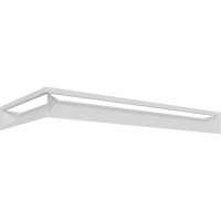 Rejilla de ventilación color blanco para chimenea esquina Kratki 80X40X9
