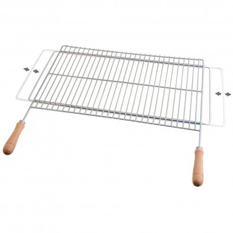 Parrilla barbacoa extensible 60/70x40cm zincada Papillon