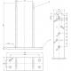 Base galvanizada con forma de T para poste varias medidas