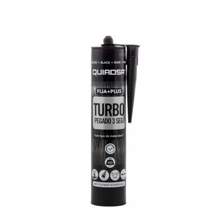 Adhesivo sellador fija+plus turbo negro 290ml