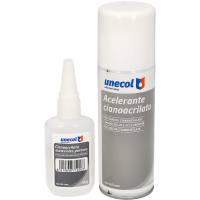 Kit Unecol Acelerante cianoacrilato 50G + aerosol acelerante 150 ml