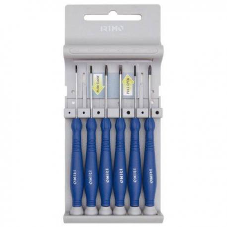 Juego destornilladores precision 6 piezas