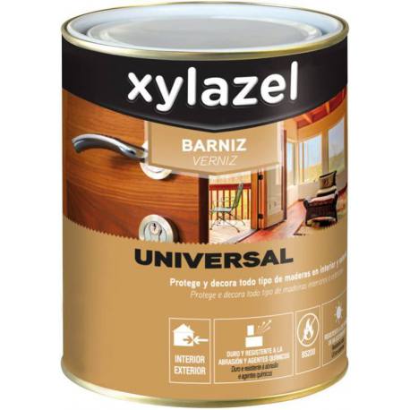 Barniz universal acabado satinado Xylazel 750 ml varios colores