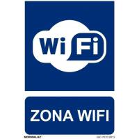 Señal PVC Zona Wifi 21 x 30 cm