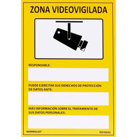 Señal PVC Zona de videovigilancia 21 x 30 cm