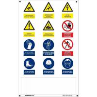 Señal de PVC Múltiple obras vertical 50 x 90 cm