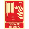 Se&ntilde;al PVC Boca de incendios luminiscente 21 x 30 cm