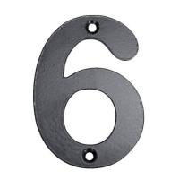 Número 6 de hierro forjado 100 x 5 mm
