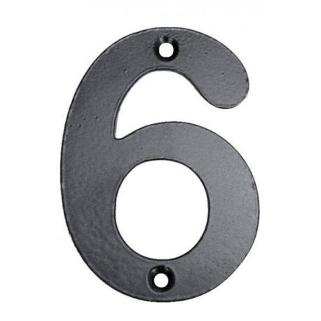 Número 6 de hierro forjado 100 x 5 mm Número 6 de hierro forjado 100 x 5 mm
