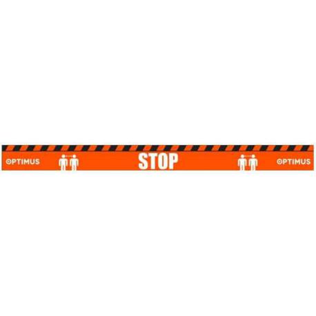 Adhesivo para suelo de 100 x 8 cm respete distancia Optimus