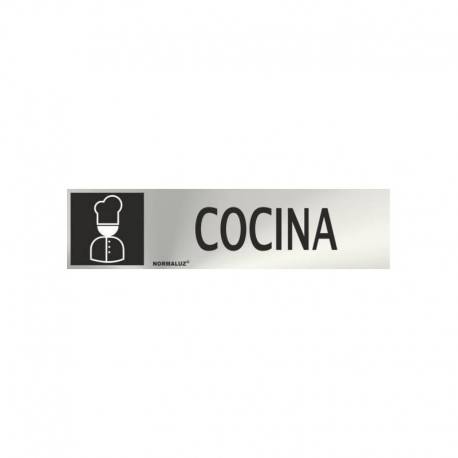 Señal informativa inoxidable cocina 50 x 200 mm 0,8 mm Señal informativa inoxidable cocina 50 x 200 mm 0,8 mm