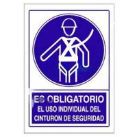 Señal PVC 21 x 30 Obligatorio uso del cinturón de seguridad 07O-54