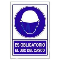 Señal PVC 21 x 30 Obligatorio Uso de casco 07O-08
