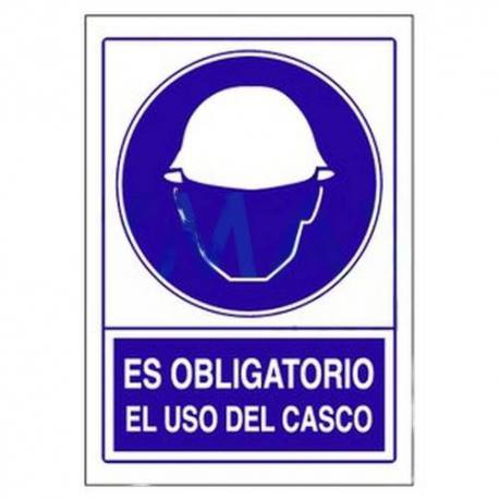 Señal PVC 21 x 30 Obligatorio Uso de casco 07O-08