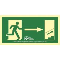 Señal PVC 32 x 16 Escalera subida derecha