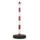 Poste con base para cadena rojo y blanco 90 cm