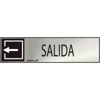 Señal de saliva inoxidable adhesiva 5 x 20 cm