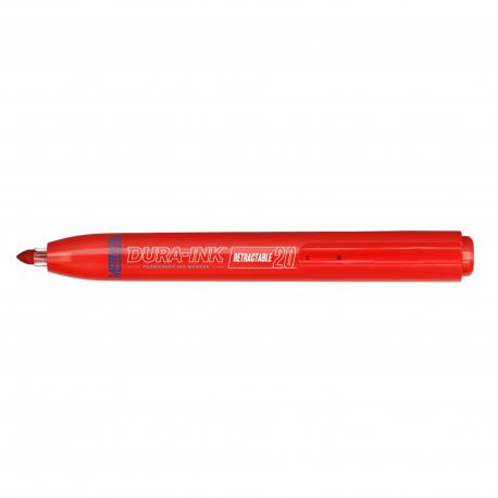 Rotulador tinta retractil tinta dura-ink 20 rojo