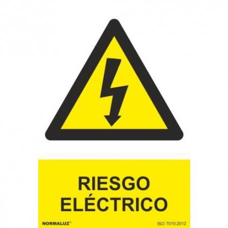 Señal PVC Riesgo eléctrico 21 x 30 cm