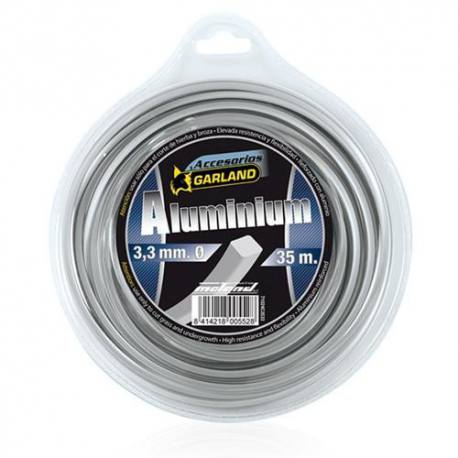 Rollo hilo nylon aluminium 54m 2,7mm cuadrado