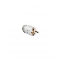 Clavija con toma 2P+T 16A rotativa blanca