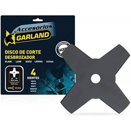 Disco acero 230 mm. 4 dientes