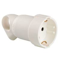 Base móvil con anillo tirador 2P+T 16A blanca