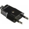 Clavija plana negro 10A-250V