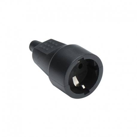 Base móvil TT caucho 16A-250V negro