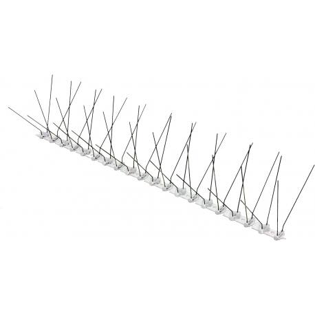 Ahuyentador de palomas 50 cm púas de acero caja de 4 tiras