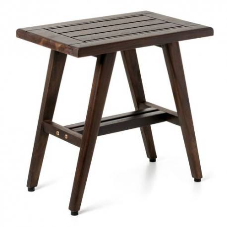 Banqueta madera Midcentury Decoteak Tatay 46 x 30 x 47.5 cm