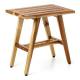 Banqueta madera Midcentury Decoteak Tatay 46 x 30 x 47.5 cm