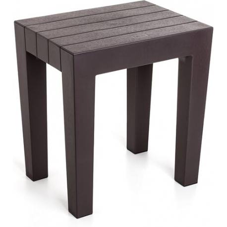 Banqueta rectangular Lombok Tatay efecto madera 38 x 29 x 41 cm