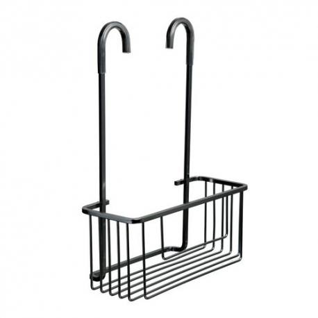 Cestillo con colgador para baño serie Aluminium Black Tatay