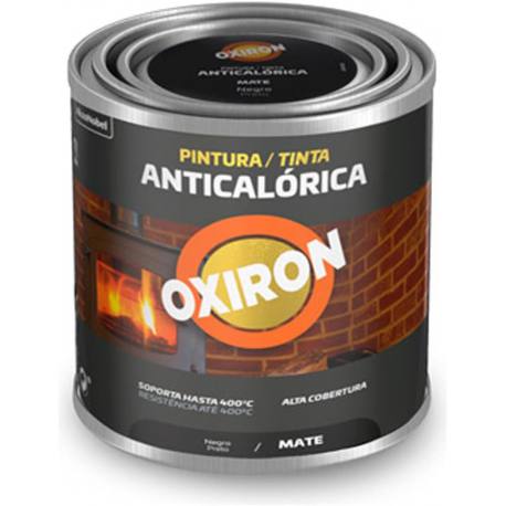 Pintura anticalórica Oxiron 250 ml en negro y aluminio