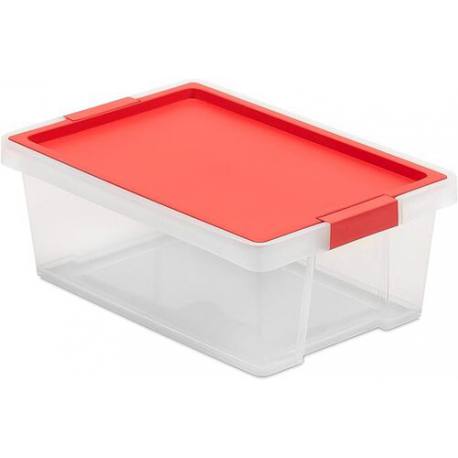 Caja de almacenamiento multiusos con tapa roja Tatay New