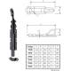 Pasador placa 130 x 35 mm