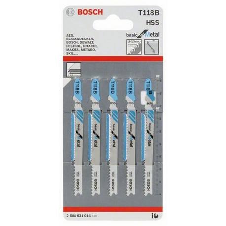 Hoja sierra calar Bosch T118B metal 5 unidades